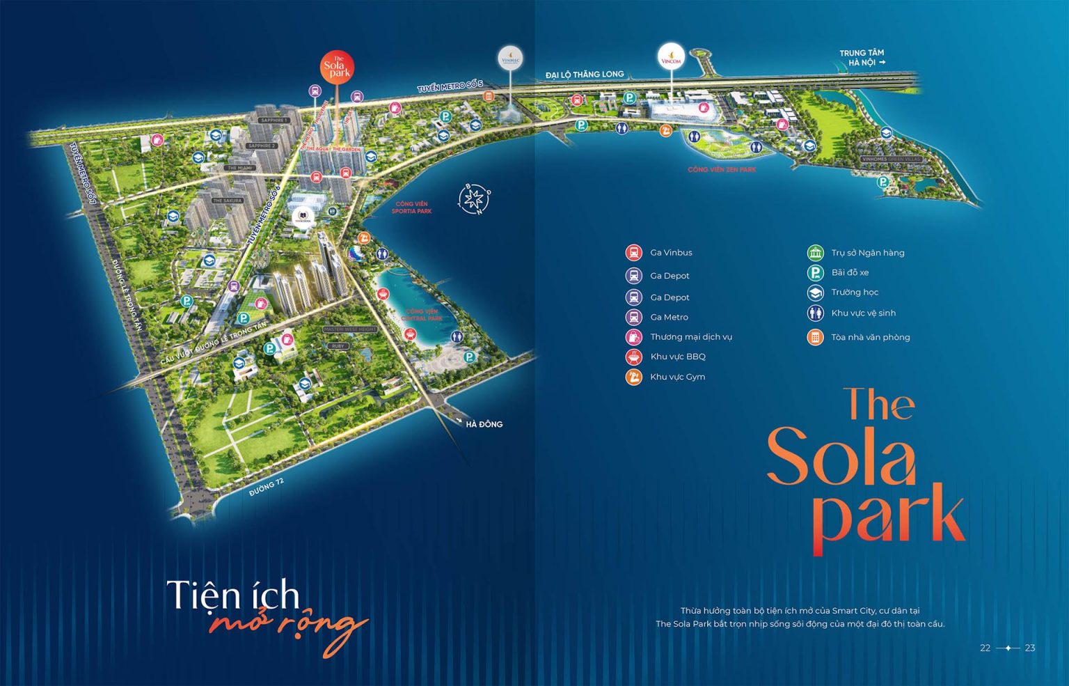 Vị trí dự án The Sola Park - Vinhomes Smart City
